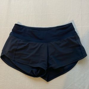 Navy speed up lululemon shorts
